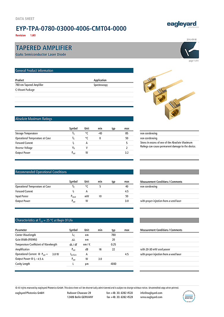 780nm Laser Diode, 3000mW