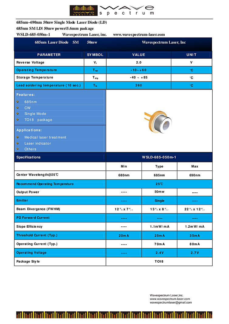 Laser Module | 685nm TO-can