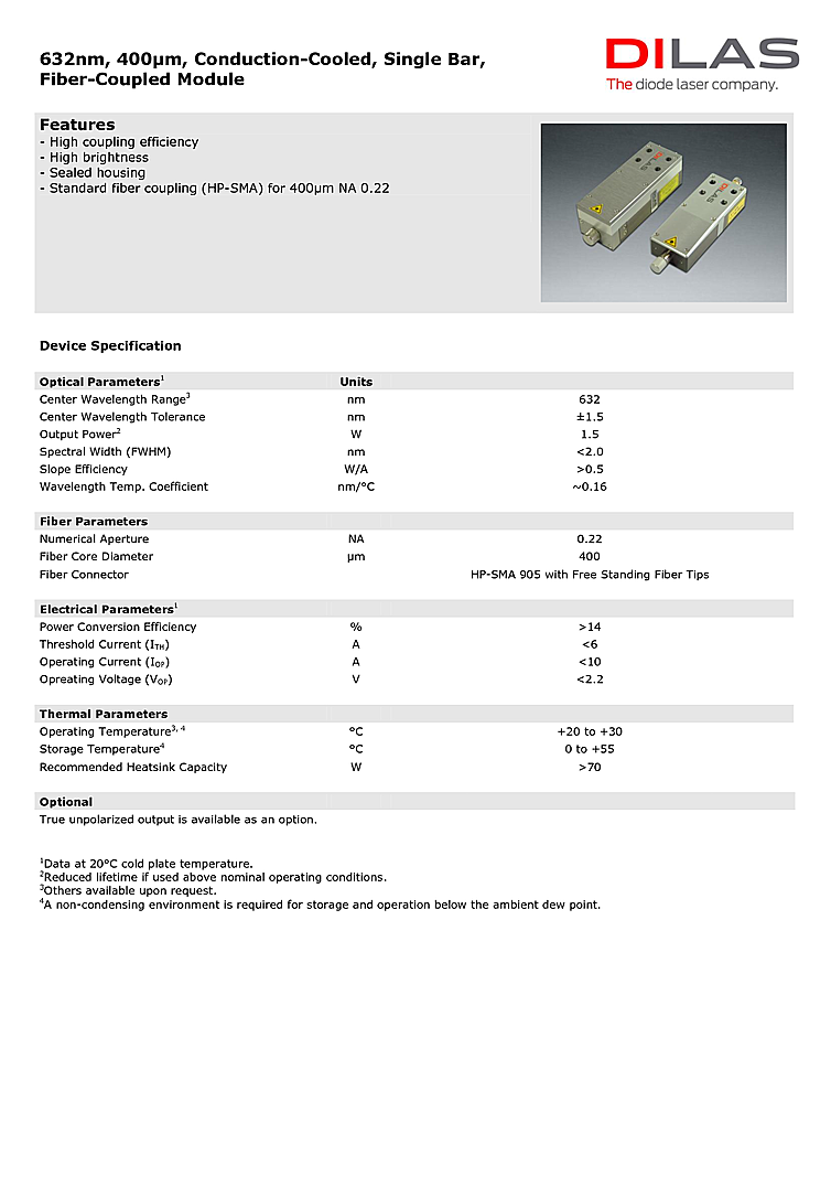 632nm | High Power Laser Diode
