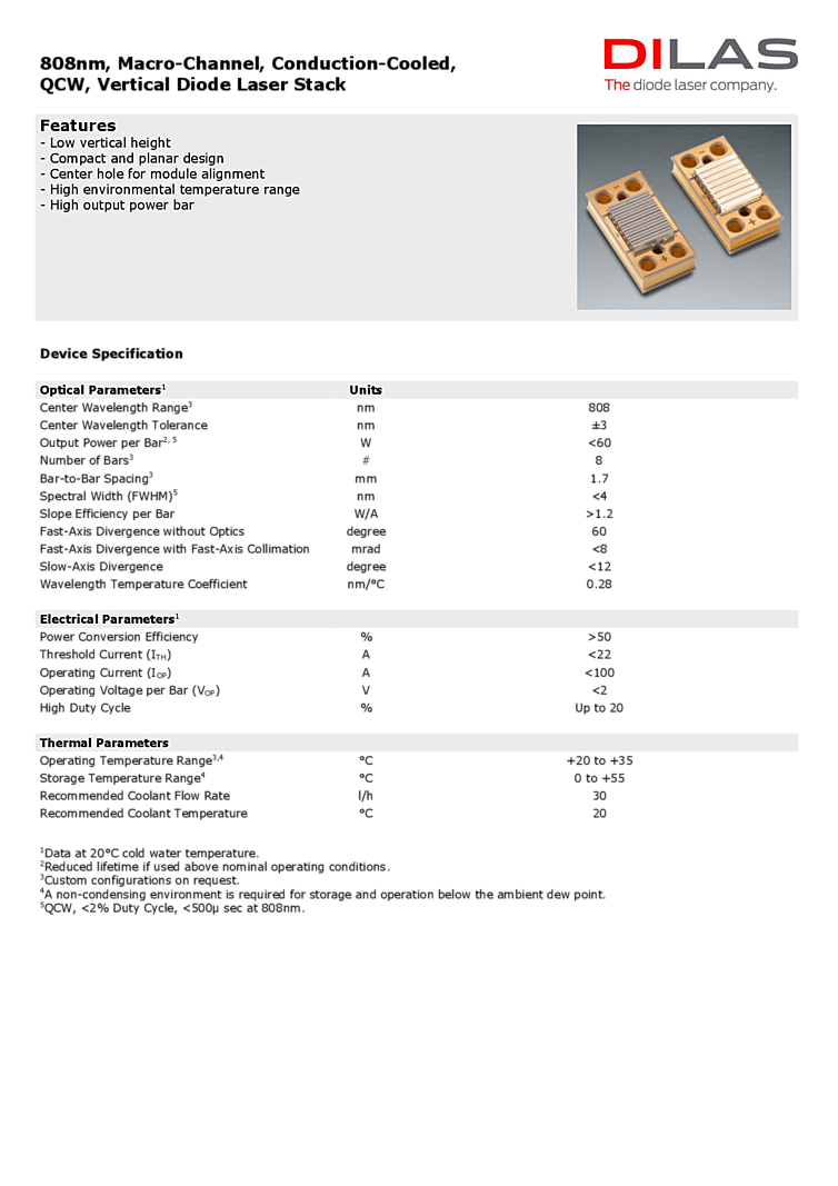 60 Watt, 808nm high power laser