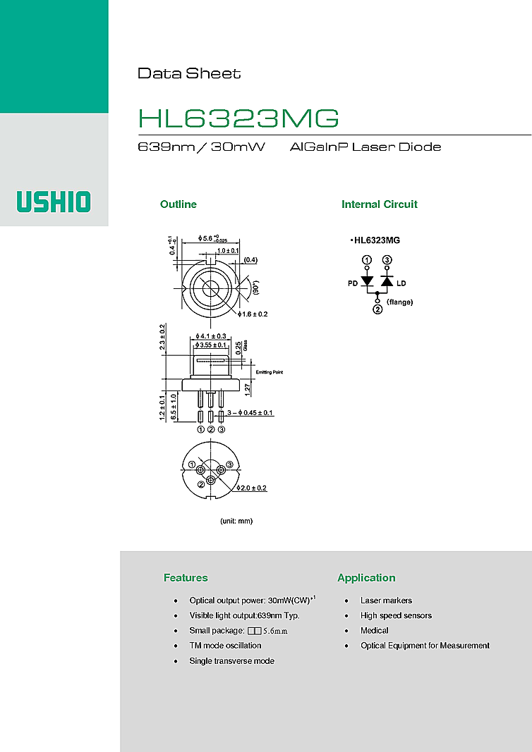 639nm AlGaInP Laser, 30mW
