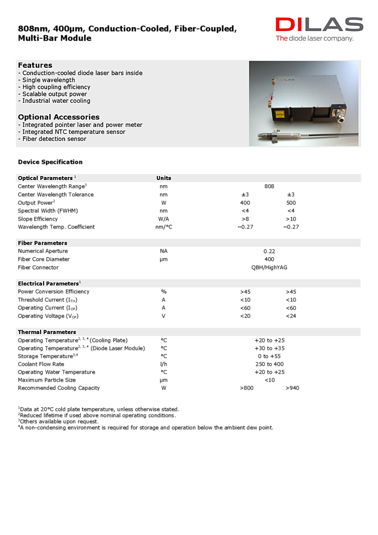 500W High Power Laser, 808nm Module