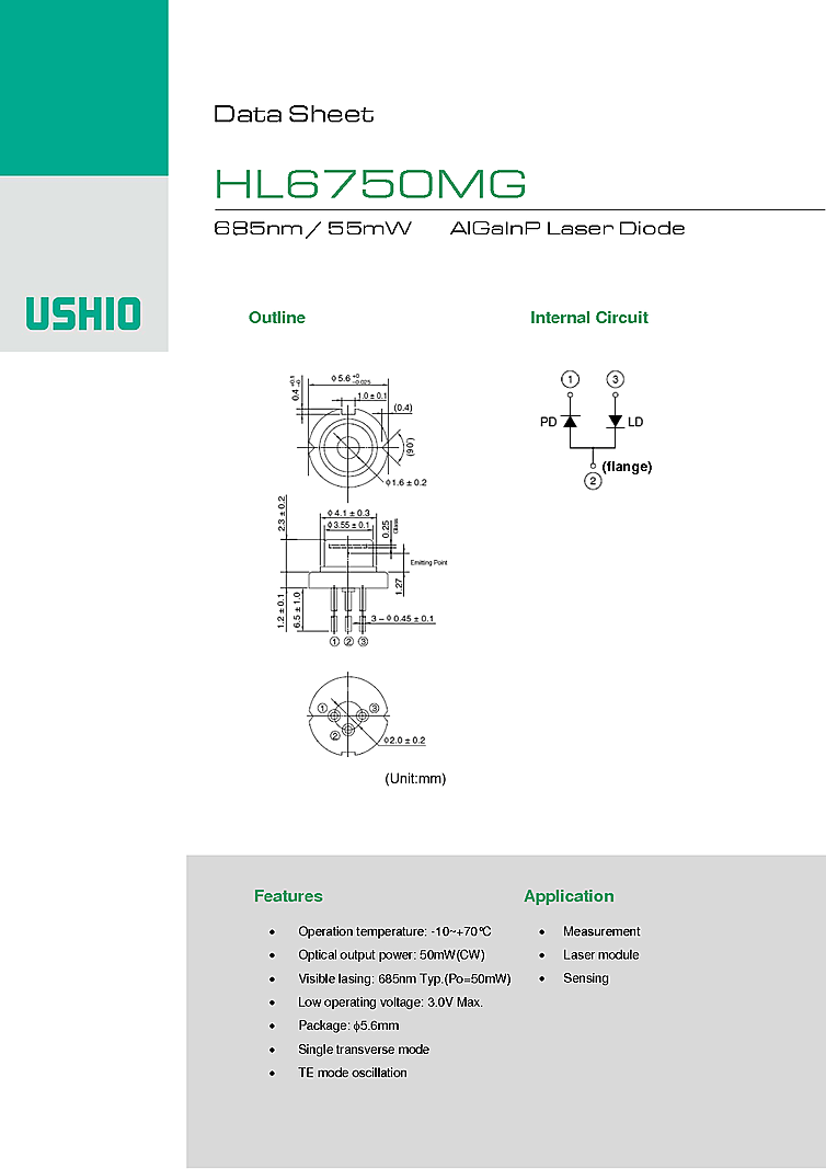 685nm TO-Can Laser, 55mW