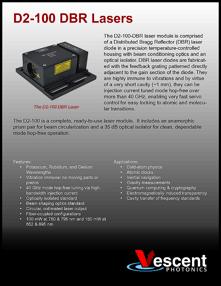 852nm, 180mW Laser Module