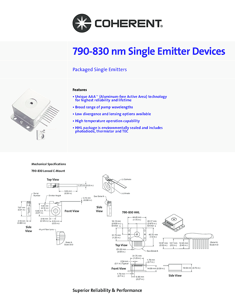 1600mW 800nm Laser Diode