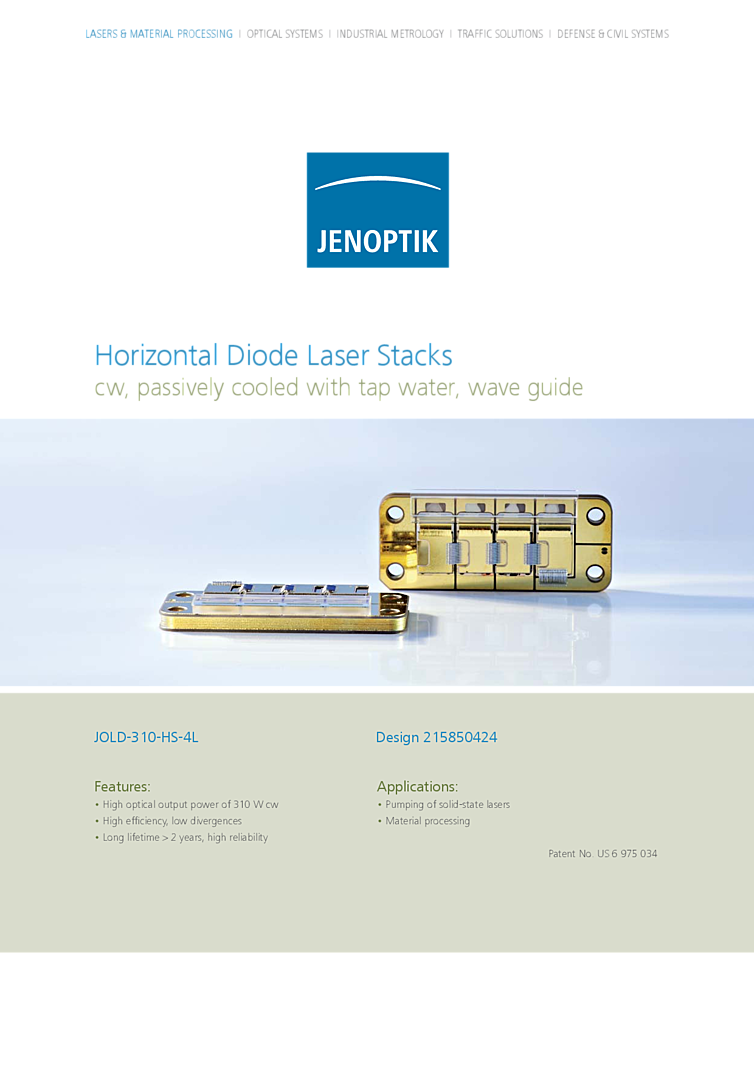 Solid State Laser | 807nm 310W stack