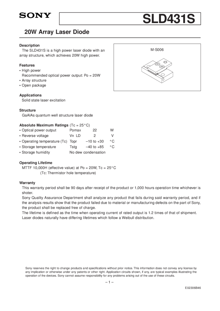 Laser Array, 805nm, 811nm