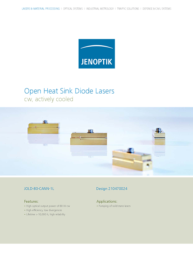 80 Watt, 807nm Laser Diode Array