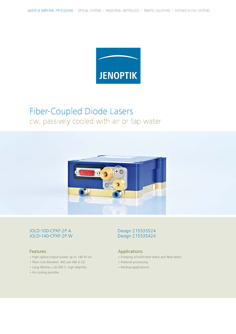 100 Watt Laser Diode, 880nm