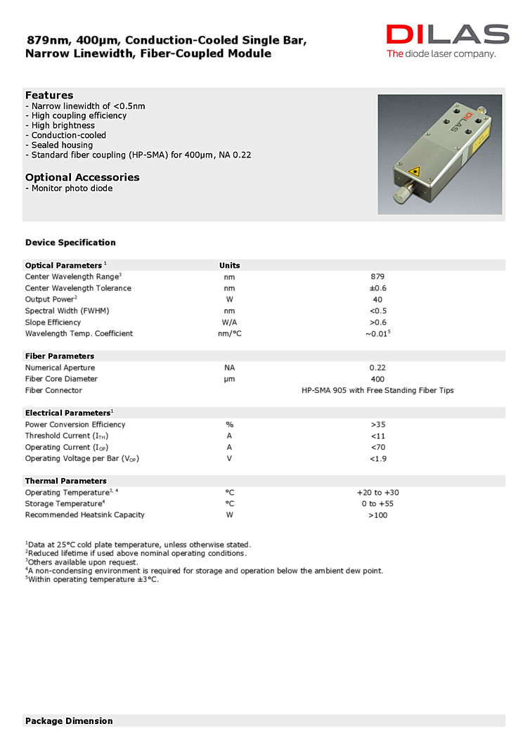 879nm, 40Watt Laser Module