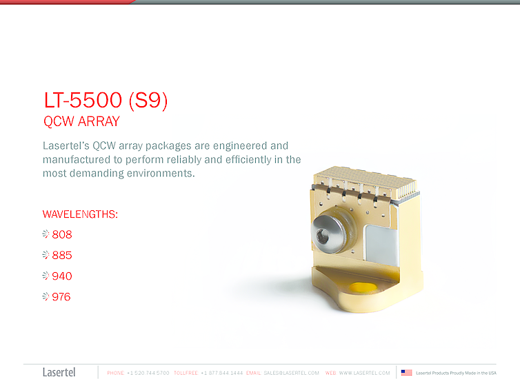Pulsed Laser Array, 800nm-976nm