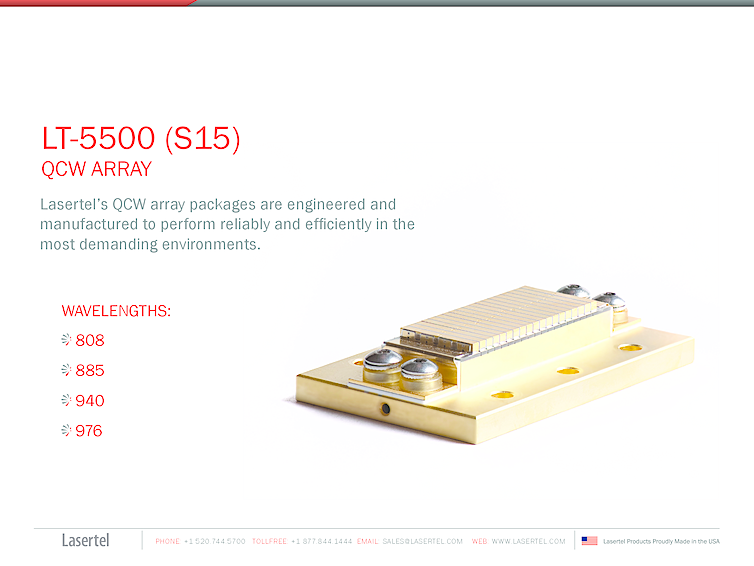 808nm, 885nm, 940nm, 976nm pump