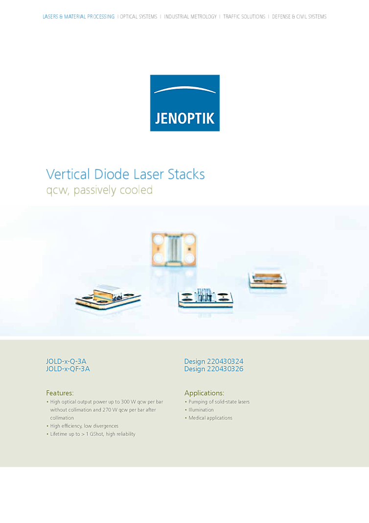 900W Vertical Laser Stack, 808nm