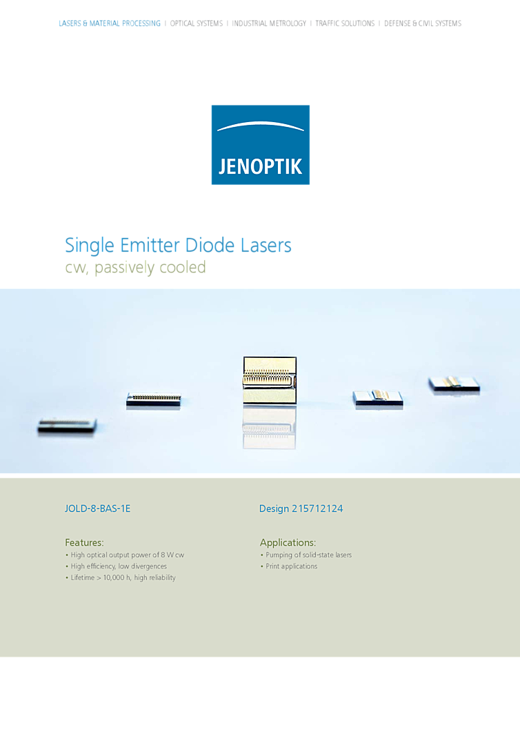 808nm, 8Watt chip on substrate