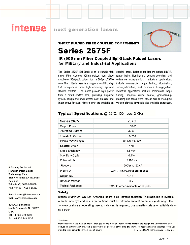 Diode Laser, 905nm, 50Watt
