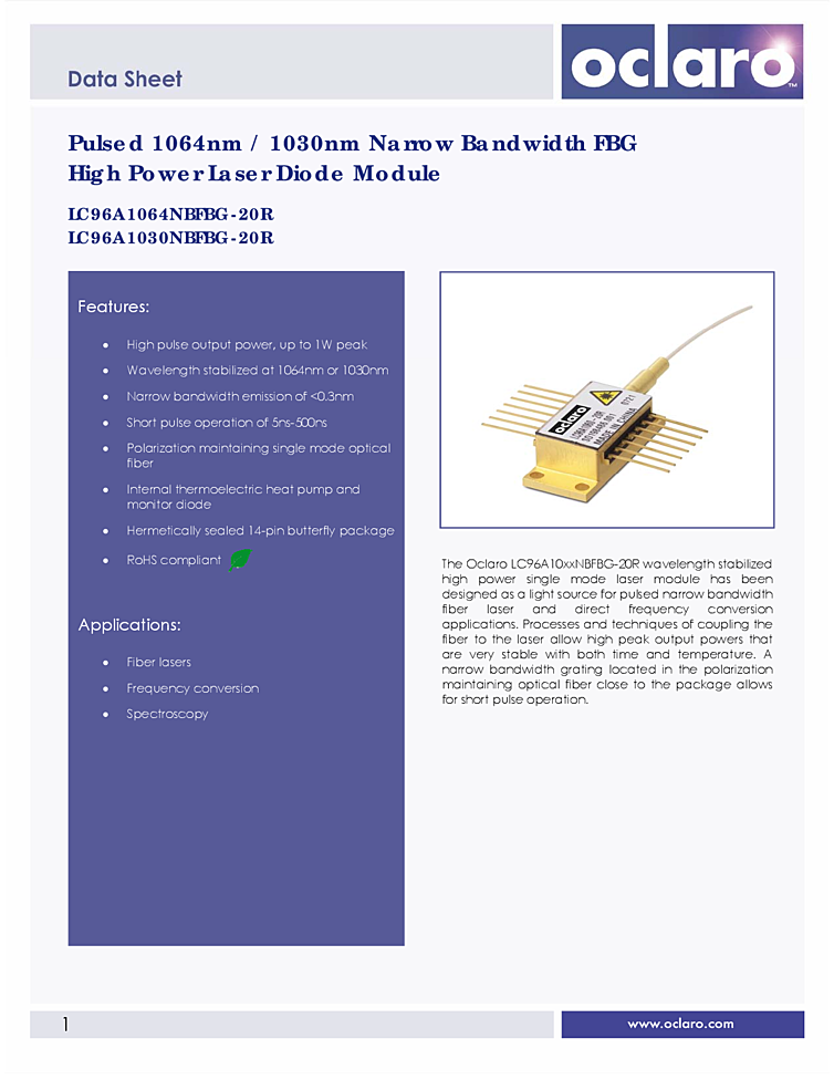 Pulsed 1064nm / 1030nm Diode Laser