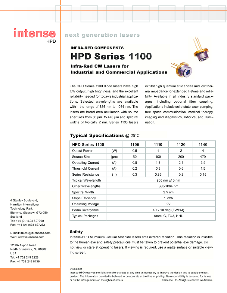 1064nm Laser Diode, 4W