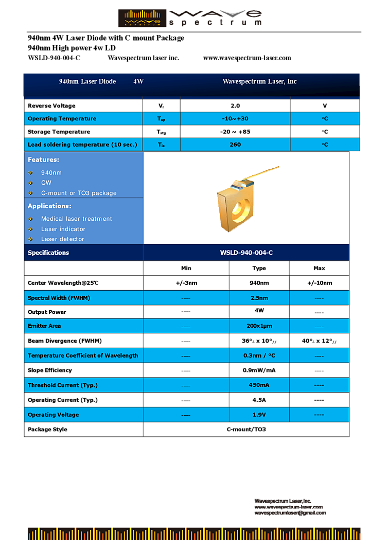 940nm Diode Laser, Multimode