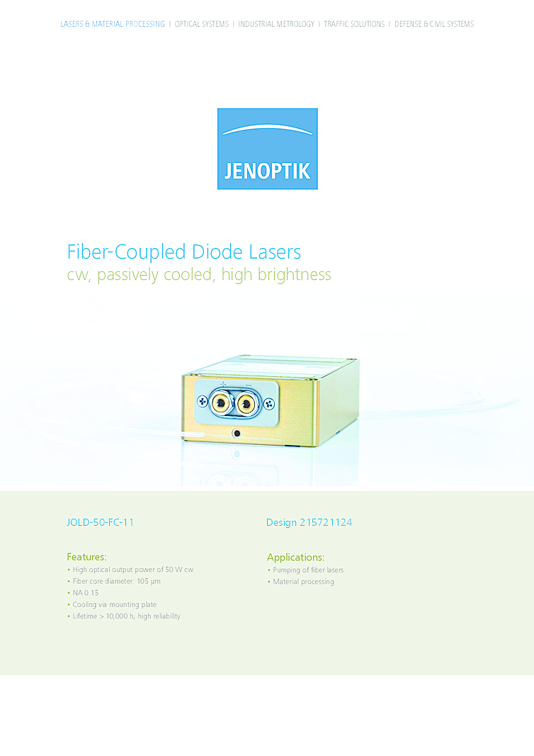 JENOPTIK Laser GmbH, 938nm, 50W