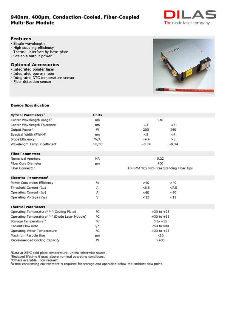 Multi-Bar Laser Module, 240Watts