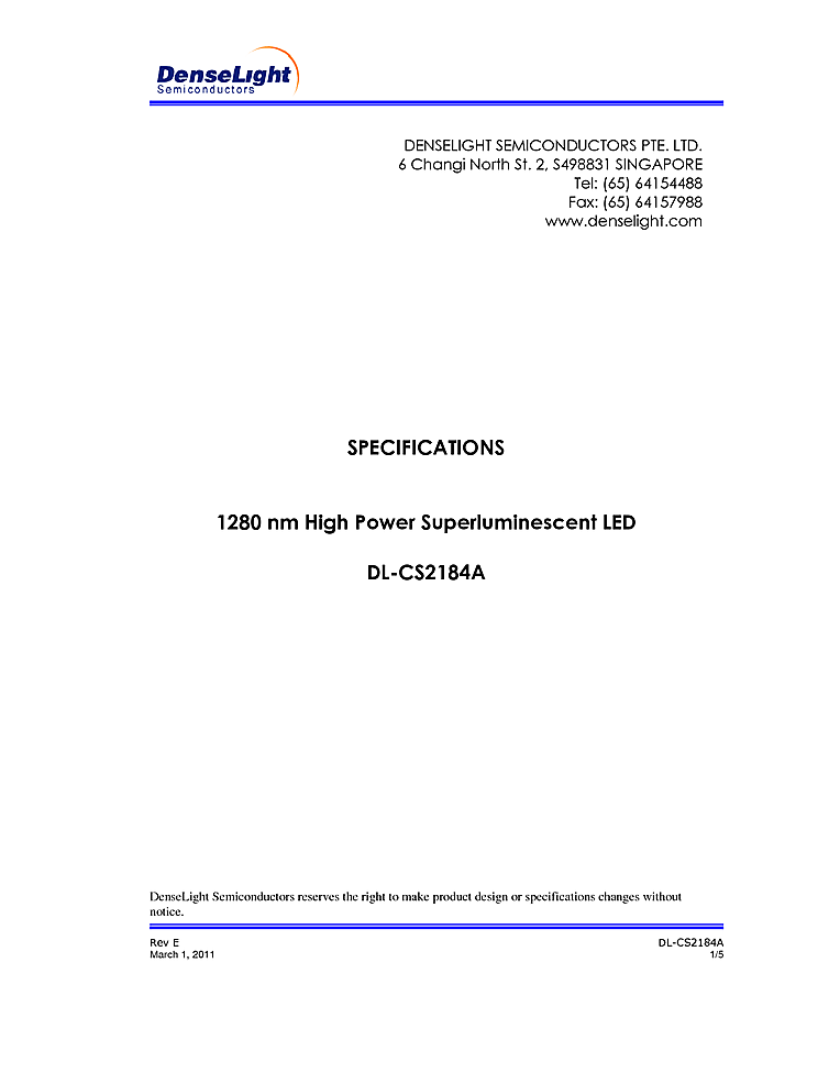 1280nm Superluminescent LED