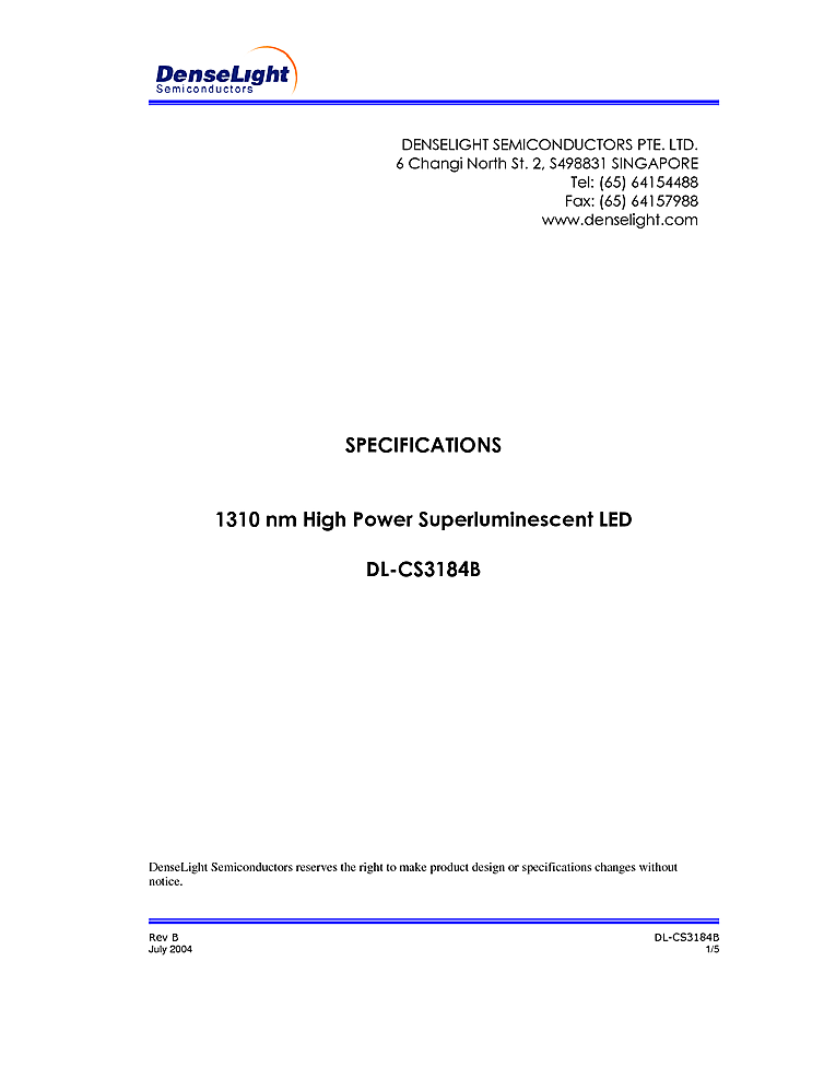 SLED, 15mW-20mW, DIL, 1310nm