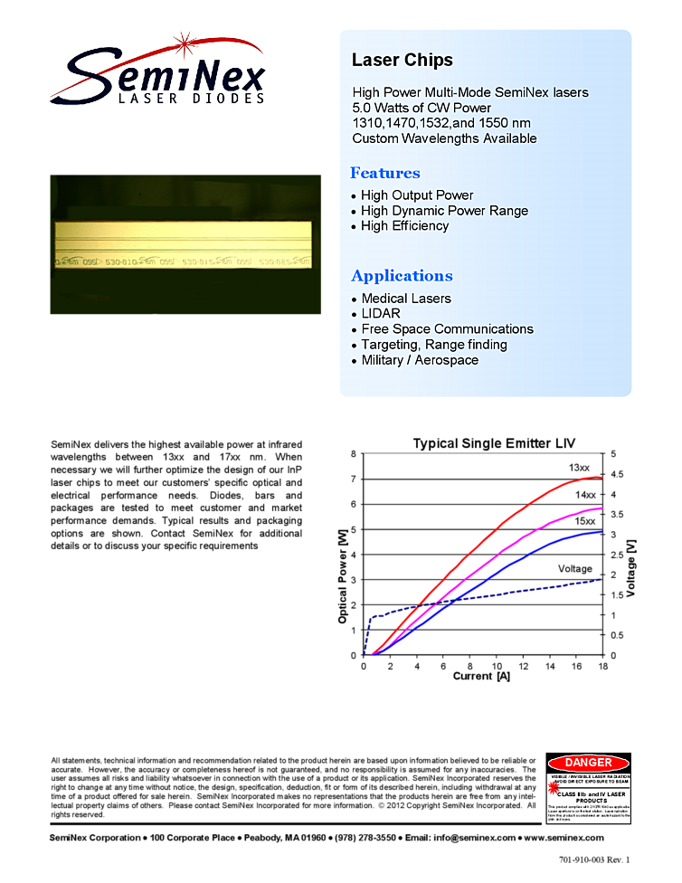 Laser Chips, 1470nm, 5Watts