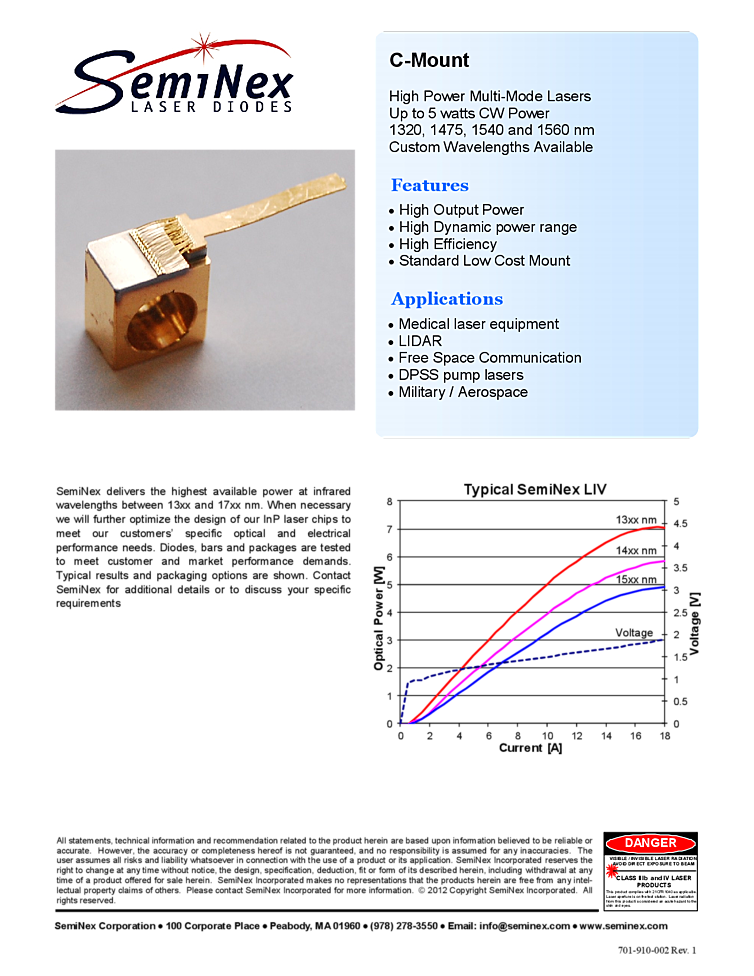 1320nm, 5000mW, c-mount