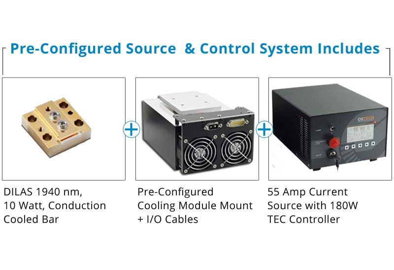 Calibrated Turn-Key System with Integrated 1940nm, 10 Watt DILAS Laser Diode