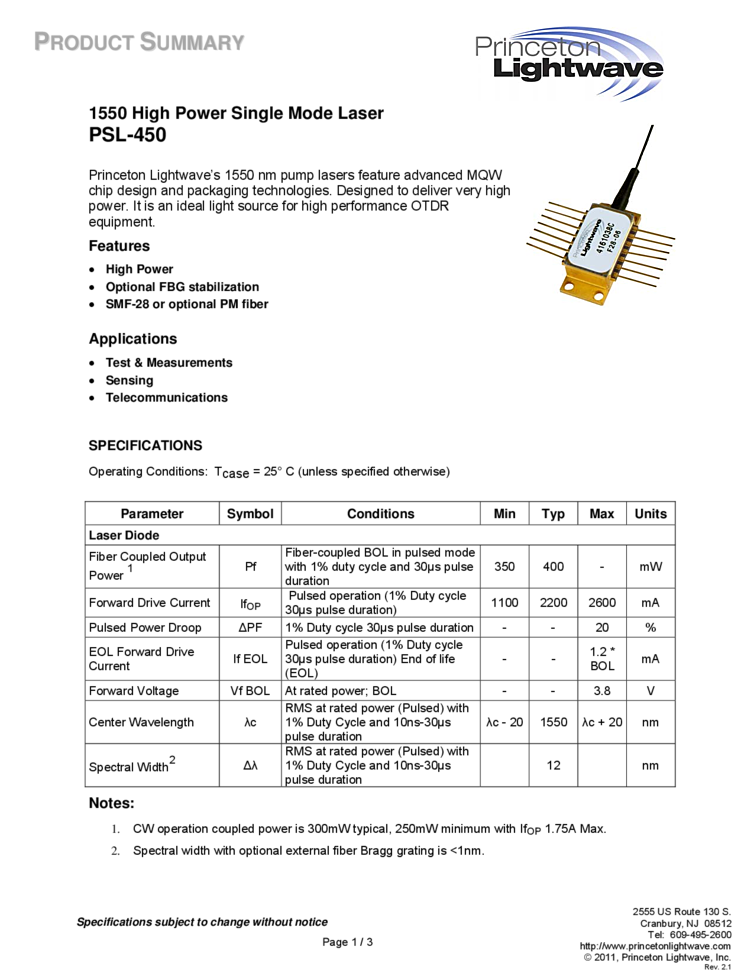 1550 NM Laser | 400mW