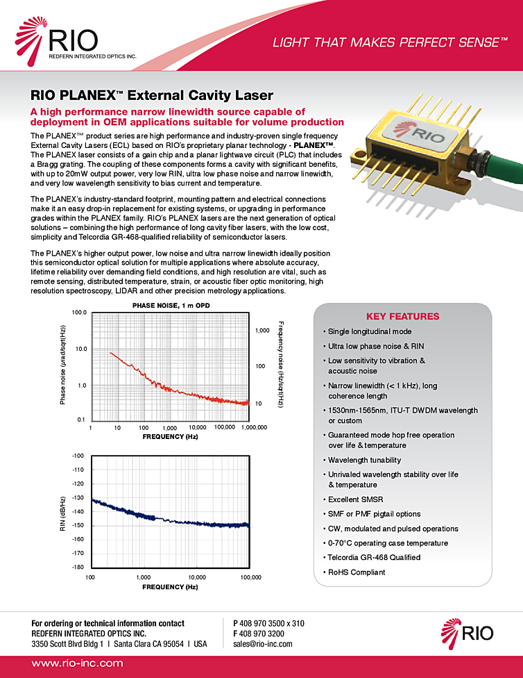 Narrow Linewidth Laser, ECL