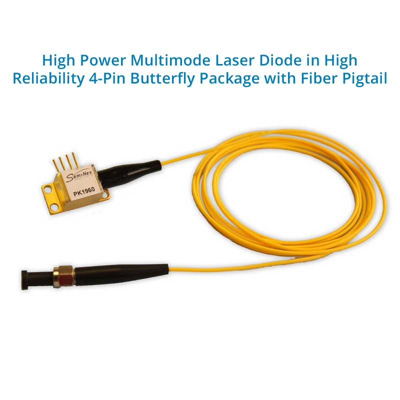 High Power Fiber Coupled 1480nm Laser Diode, 3.4 Watts, Fiber Coupled Module
