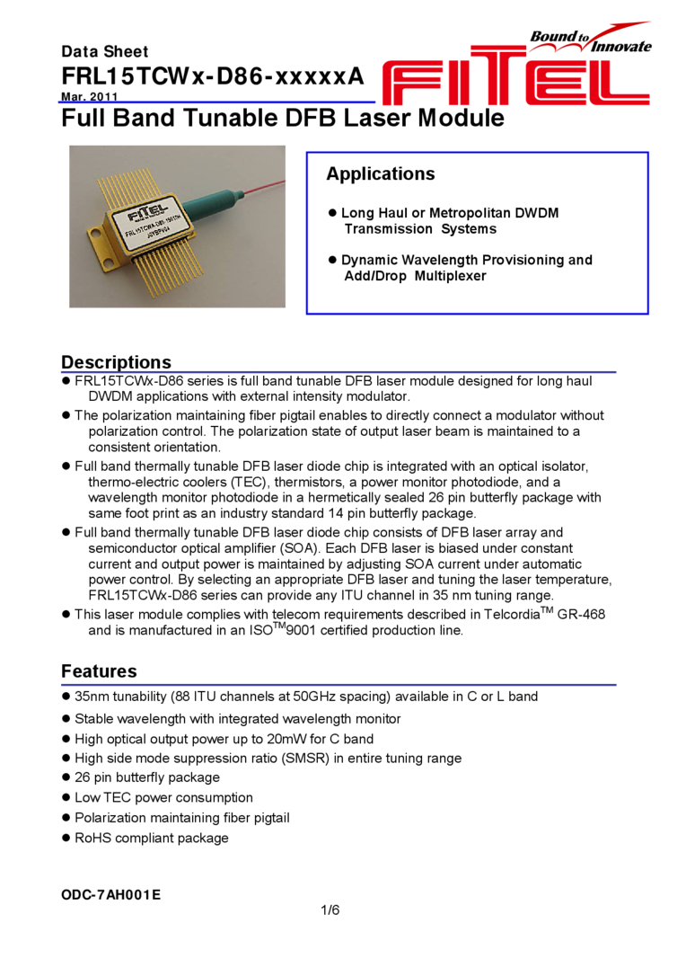 1527nm-1610nm Tunable Laser