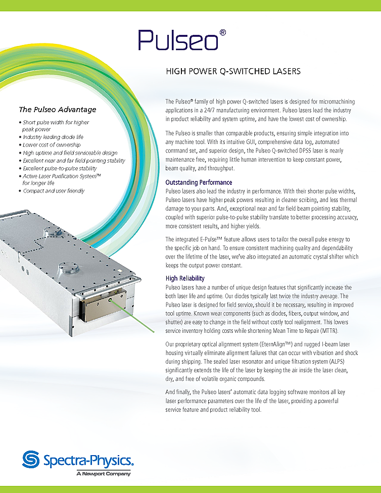 Q-Switched Laser, Nanosecond, 532nm, 14kW