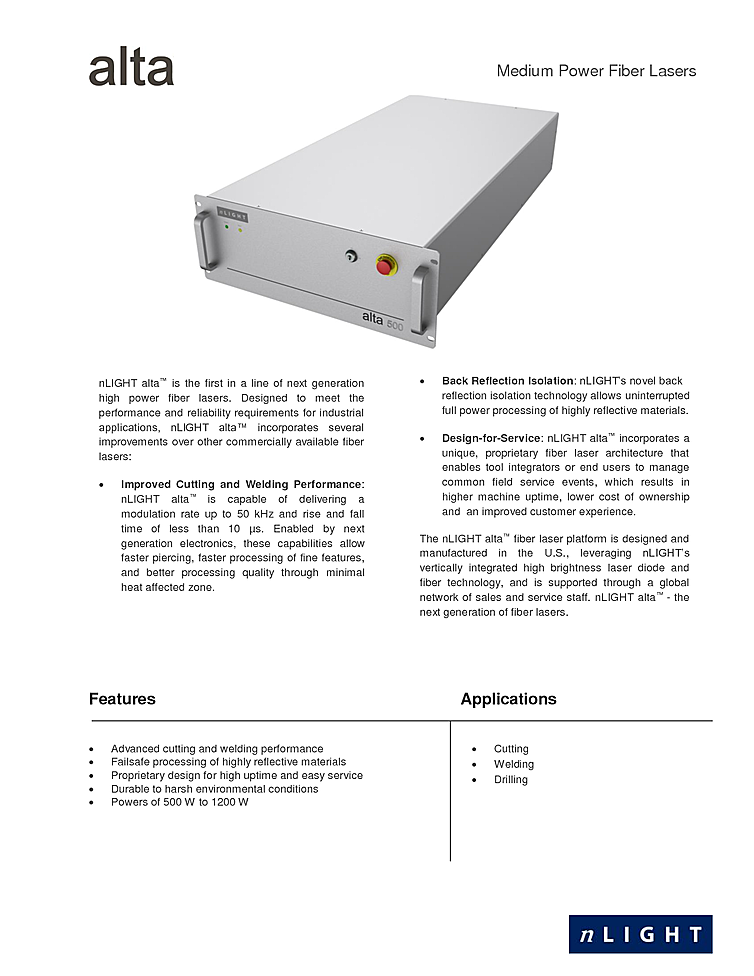 Fiber Laser, CW, 1080nm, 500W