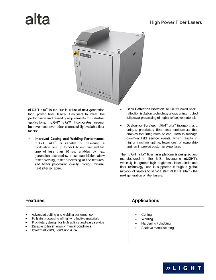 Fiber Laser, CW, 1080nm, 3000W