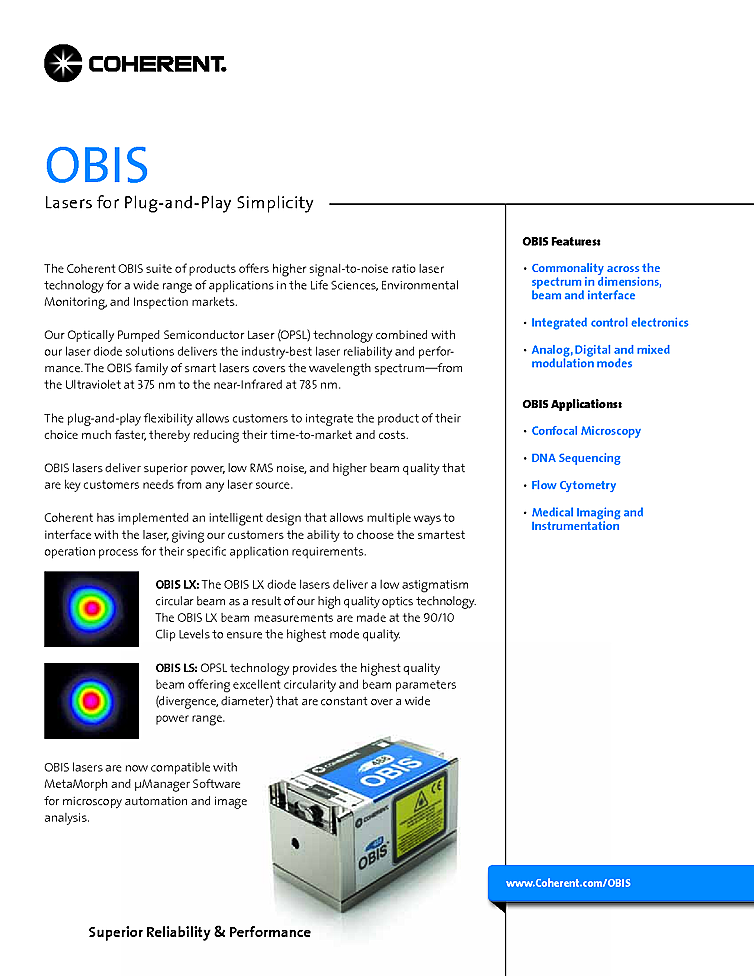 CW Laser, 375nm, 50mW