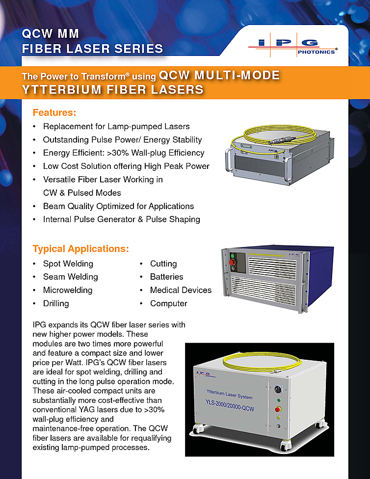 Fiber Laser, CW, 1070nm, 2000W