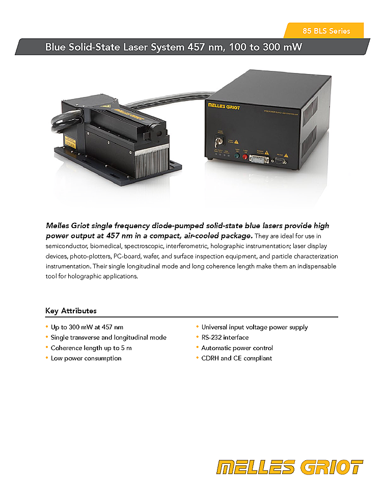 CW Laser, 457nm, 300mW