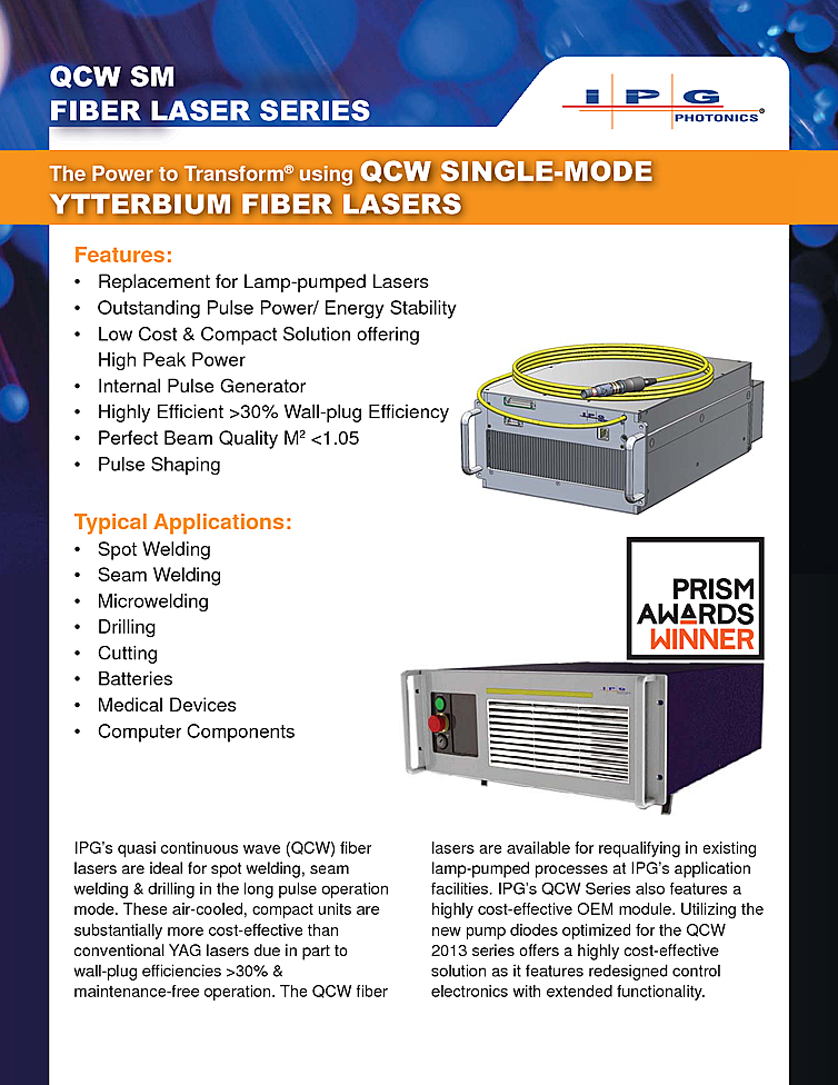 Fiber Laser, CW, 1070nm, 250 Watts