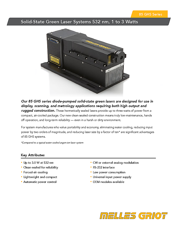 CW Laser, 532nm, 3000mW