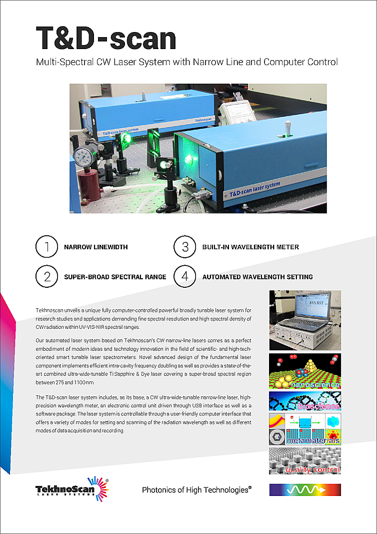 CW Laser, tunable 260nm-1100nm