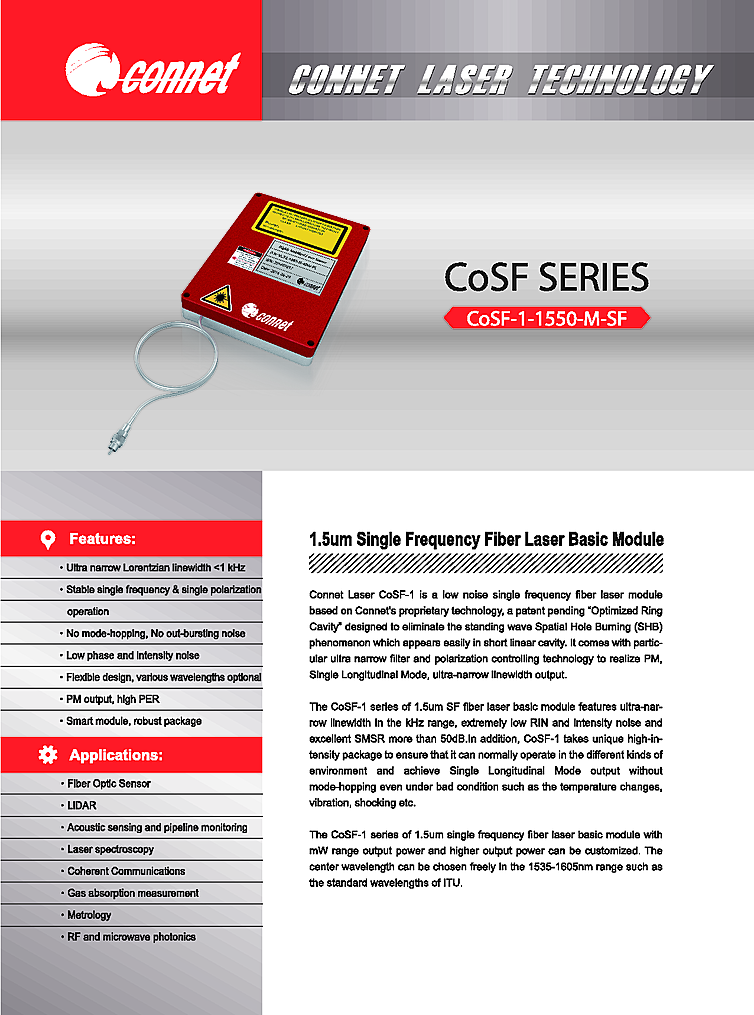1550nm CW Laser, 10mW
