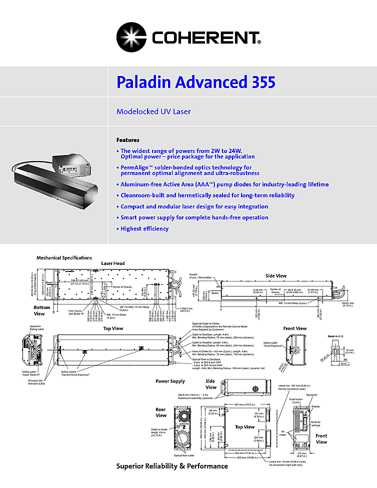 Picosecond Laser, 355nm, 24W