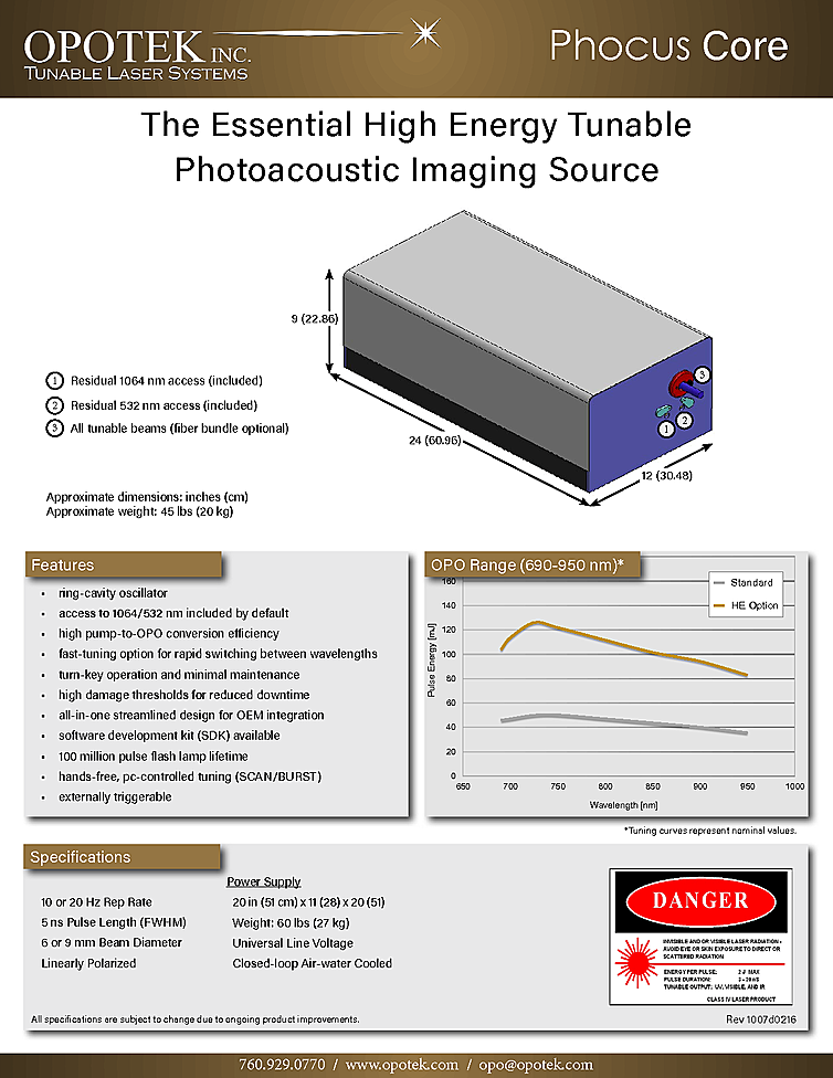 Nanosecond Laser, 690nm-950nm, 120mJ