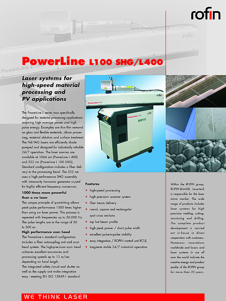 Nd:YAG Laser, Nanosecond, 1064nm, 325 Watts