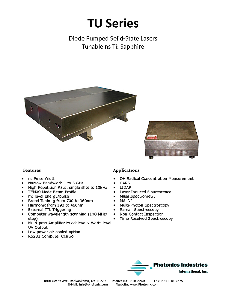 Nanosecond Laser, 700nm-960nm, 1W