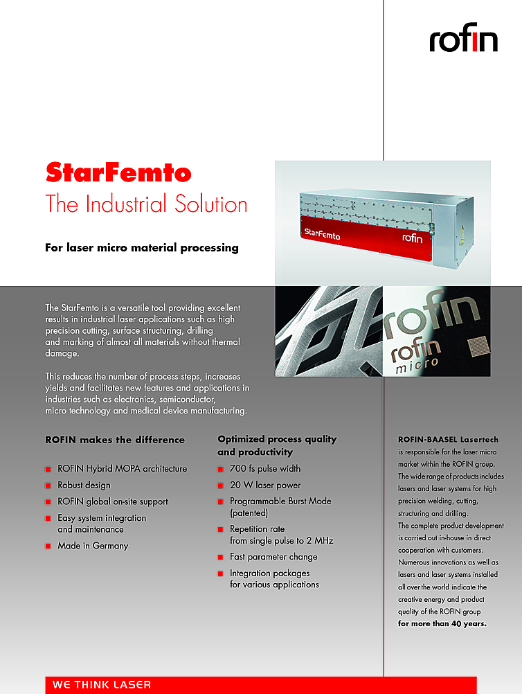 Femtosecond Laser, 1030nm, 160µJ