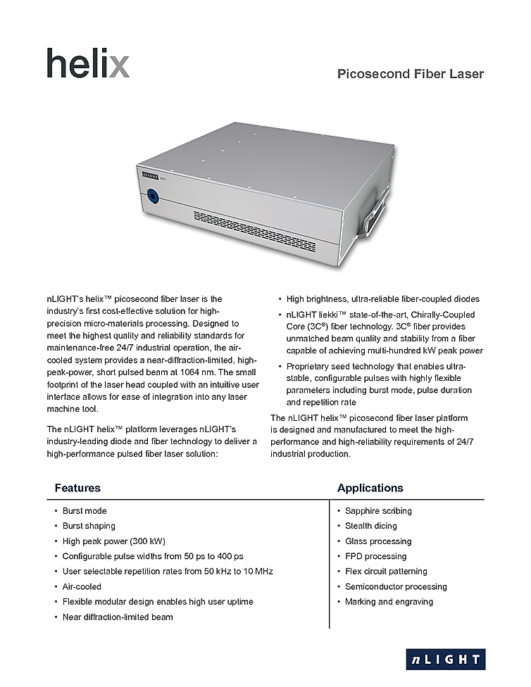 Fiber Laser, Picosecond, 1080nm, 15µJ
