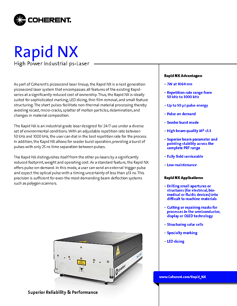 Picosecond Laser, 1064nm, 50µJ